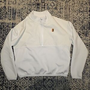 White Half-Zip Sweatshirt